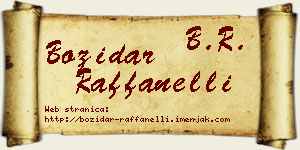 Božidar Raffanelli vizit kartica